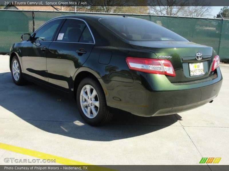 Spruce Green Mica / Ash 2011 Toyota Camry LE