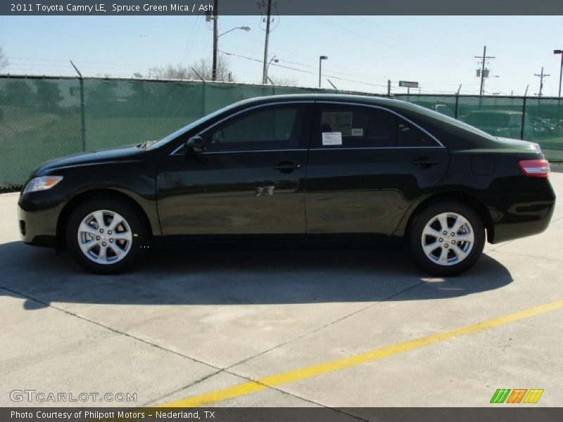 Spruce Green Mica / Ash 2011 Toyota Camry LE