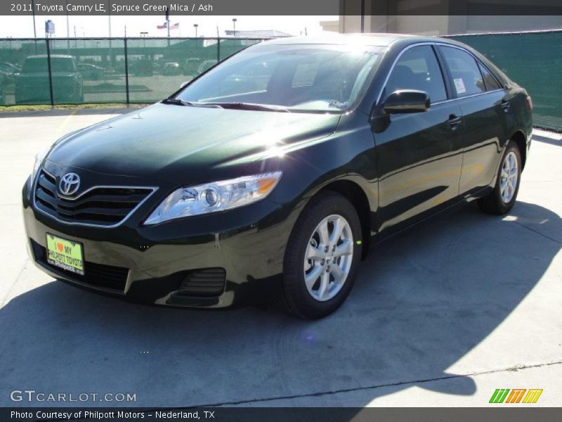 Spruce Green Mica / Ash 2011 Toyota Camry LE