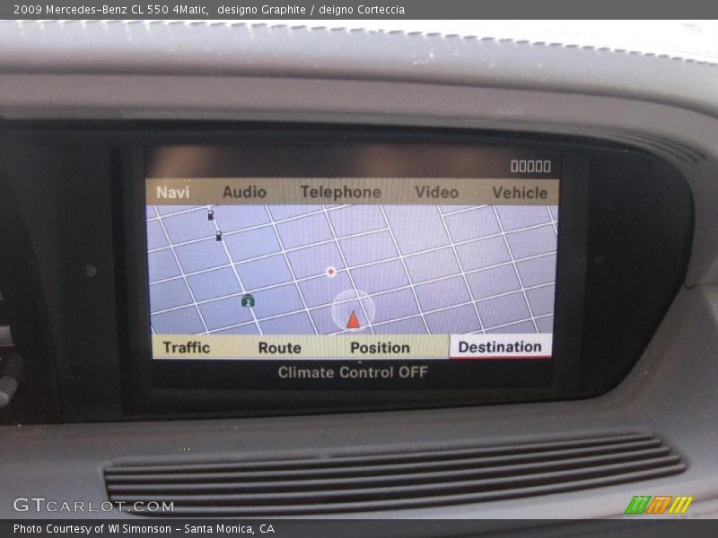 Navigation of 2009 CL 550 4Matic