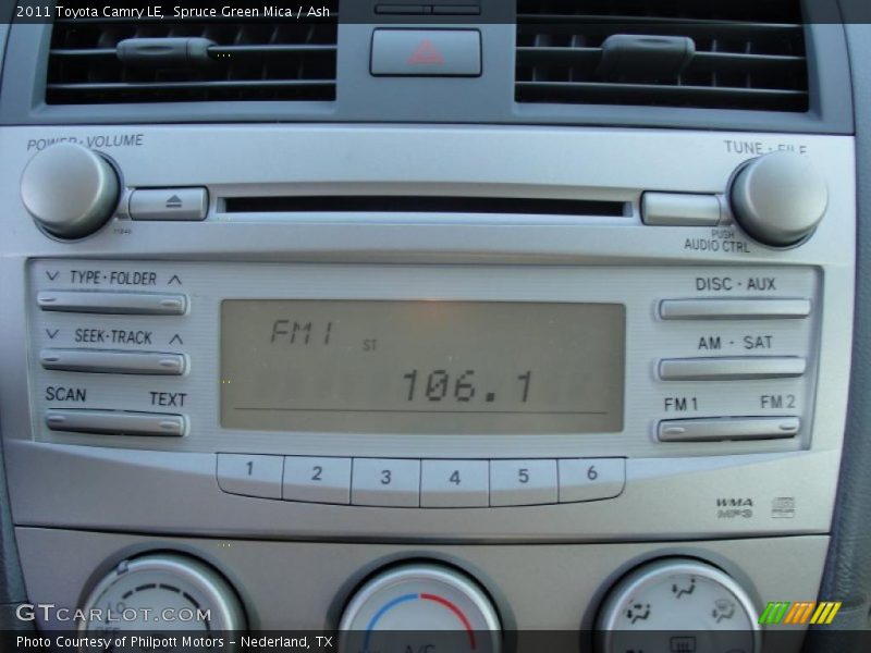 Spruce Green Mica / Ash 2011 Toyota Camry LE