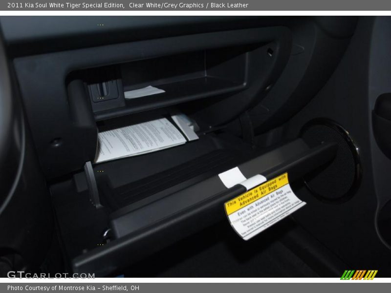 Clear White/Grey Graphics / Black Leather 2011 Kia Soul White Tiger Special Edition
