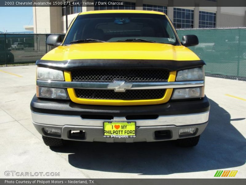 Yellow / Dark Charcoal 2003 Chevrolet Avalanche 1500 Z71 4x4