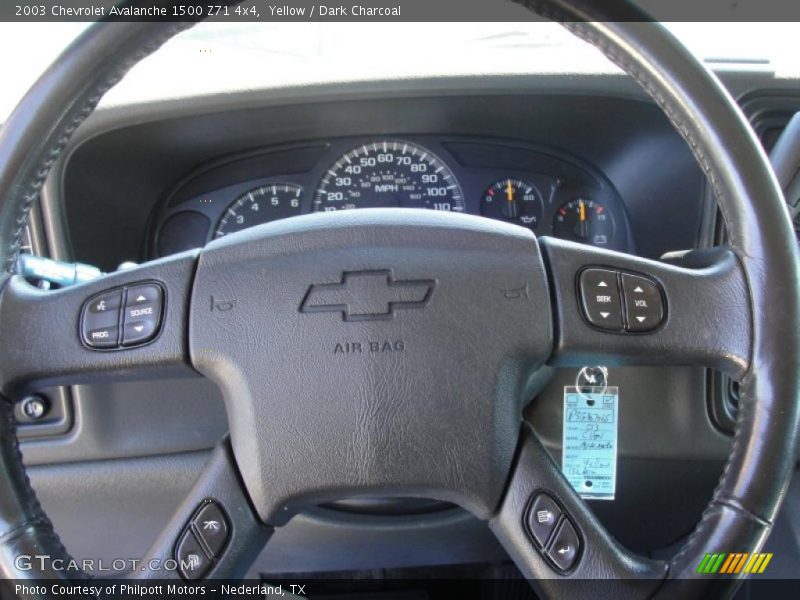 Yellow / Dark Charcoal 2003 Chevrolet Avalanche 1500 Z71 4x4
