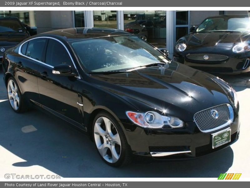 Ebony Black / Charcoal/Charcoal 2009 Jaguar XF Supercharged