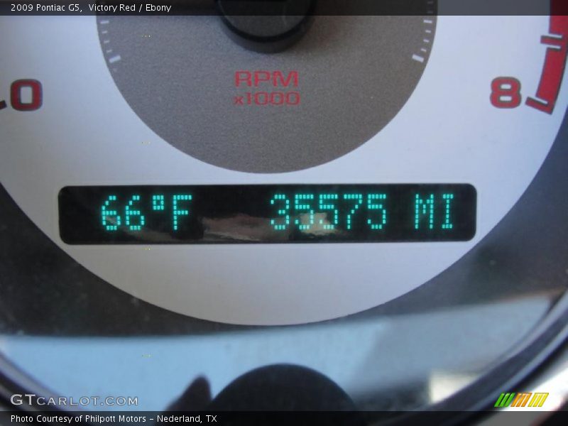 Victory Red / Ebony 2009 Pontiac G5