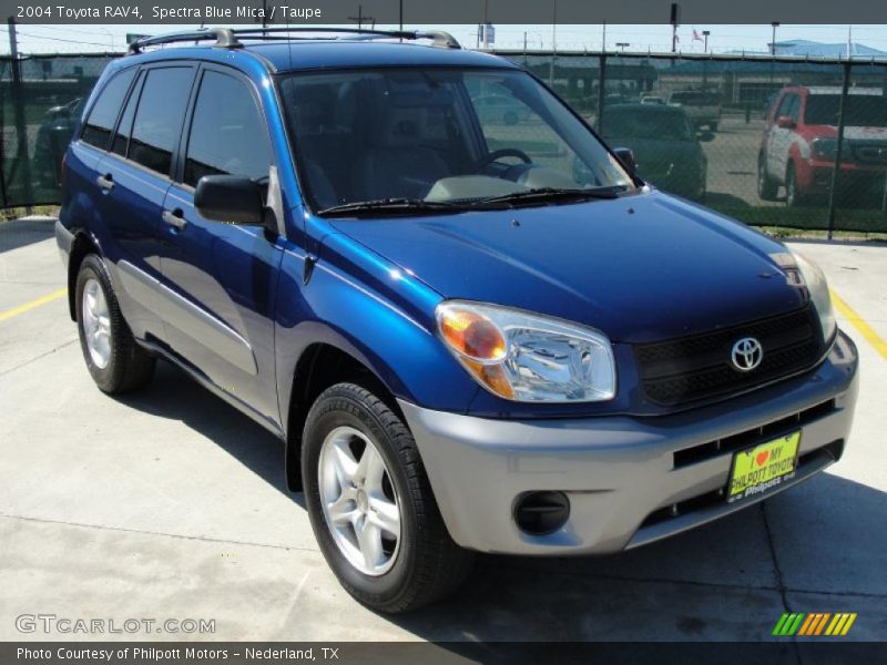 Spectra Blue Mica / Taupe 2004 Toyota RAV4