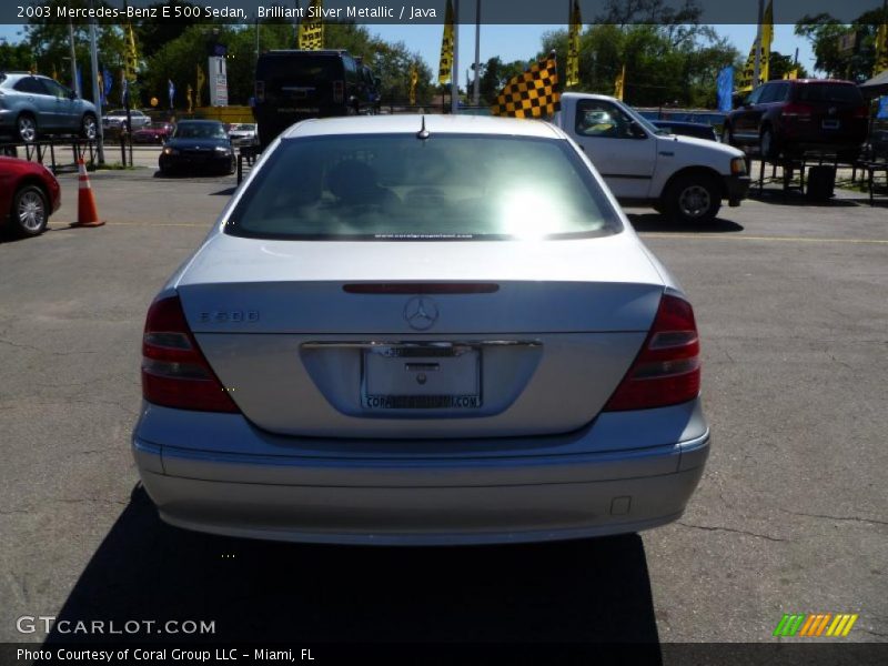 Brilliant Silver Metallic / Java 2003 Mercedes-Benz E 500 Sedan