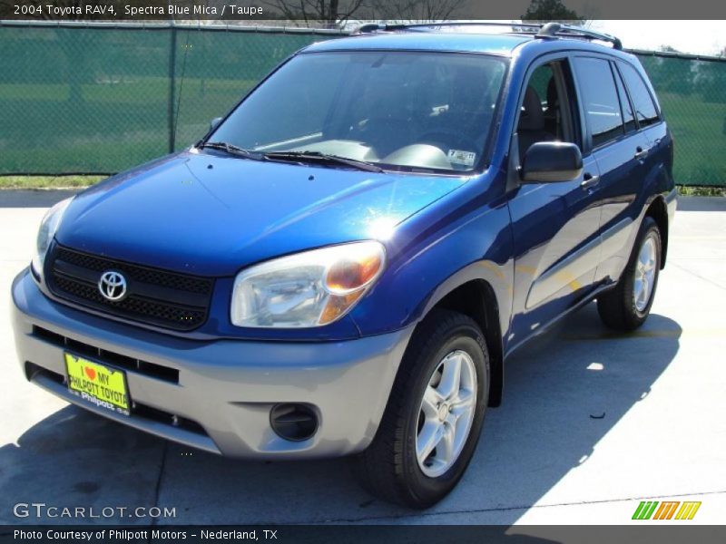 Spectra Blue Mica / Taupe 2004 Toyota RAV4
