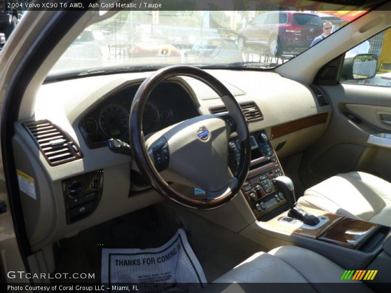 Ash Gold Metallic / Taupe 2004 Volvo XC90 T6 AWD