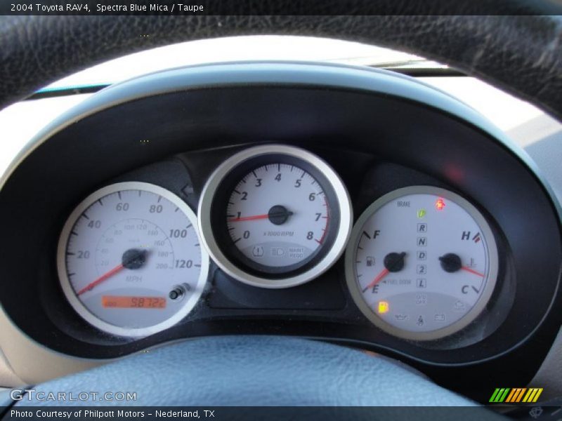 Spectra Blue Mica / Taupe 2004 Toyota RAV4