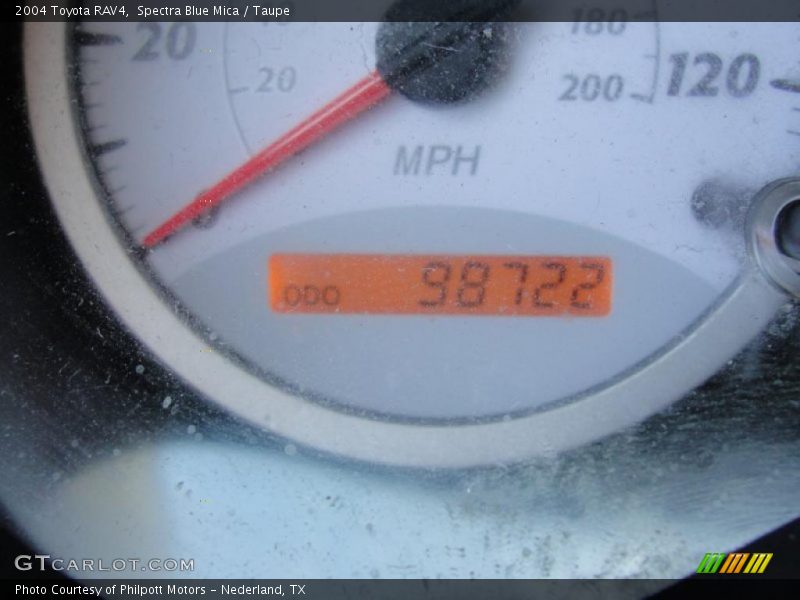 Spectra Blue Mica / Taupe 2004 Toyota RAV4