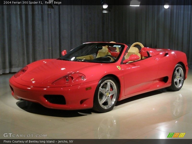 Red / Beige 2004 Ferrari 360 Spider F1