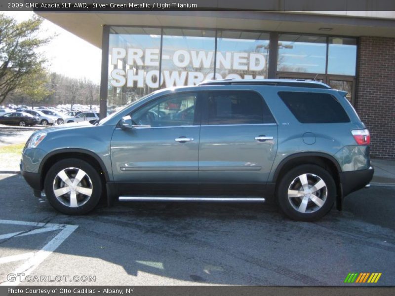 Silver Green Metallic / Light Titanium 2009 GMC Acadia SLT AWD