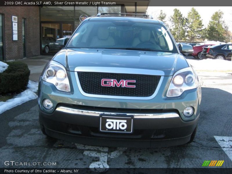 Silver Green Metallic / Light Titanium 2009 GMC Acadia SLT AWD