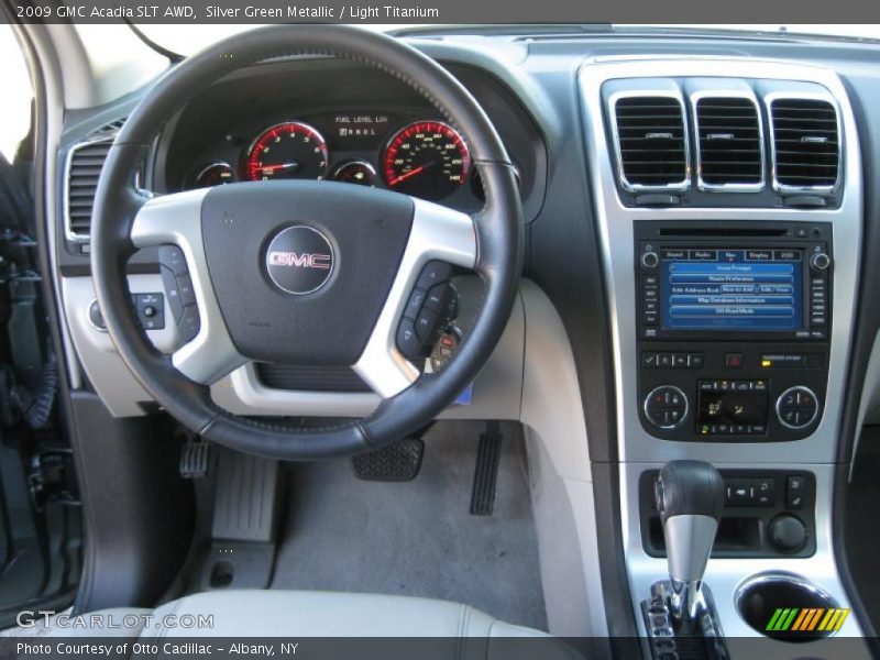 Silver Green Metallic / Light Titanium 2009 GMC Acadia SLT AWD