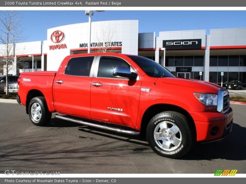 Radiant Red / Beige 2008 Toyota Tundra Limited CrewMax 4x4