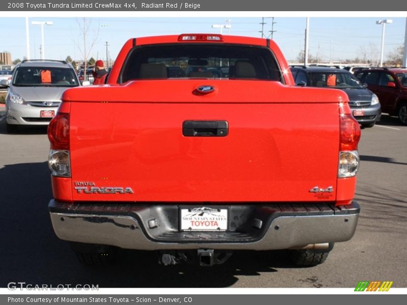 Radiant Red / Beige 2008 Toyota Tundra Limited CrewMax 4x4
