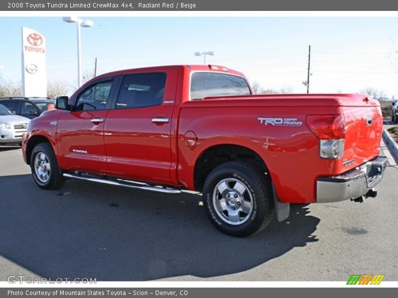 Radiant Red / Beige 2008 Toyota Tundra Limited CrewMax 4x4