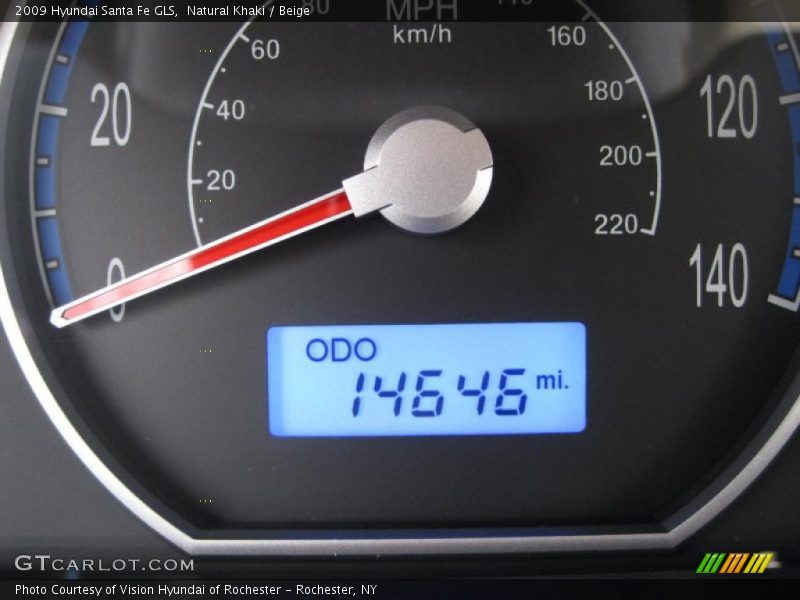 Natural Khaki / Beige 2009 Hyundai Santa Fe GLS
