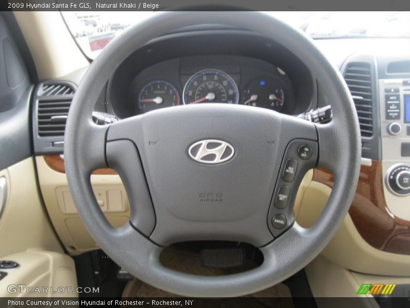 Natural Khaki / Beige 2009 Hyundai Santa Fe GLS