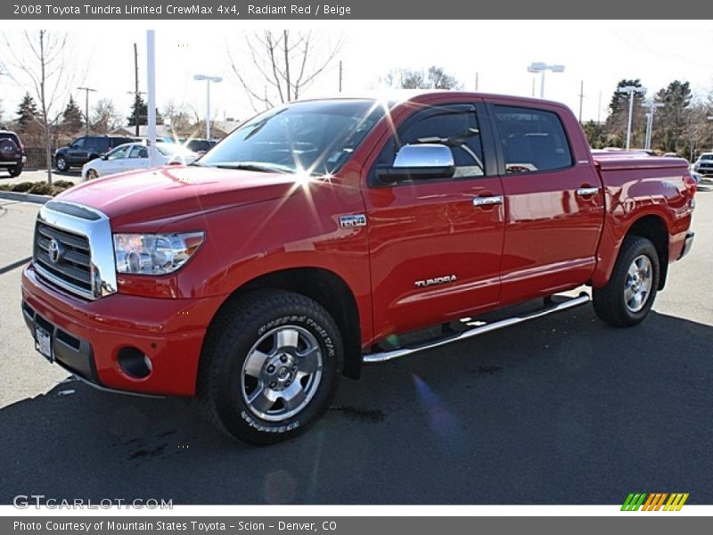 Radiant Red / Beige 2008 Toyota Tundra Limited CrewMax 4x4