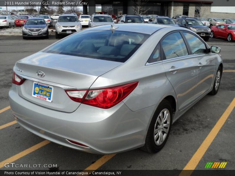 Radiant Silver / Gray 2011 Hyundai Sonata GLS