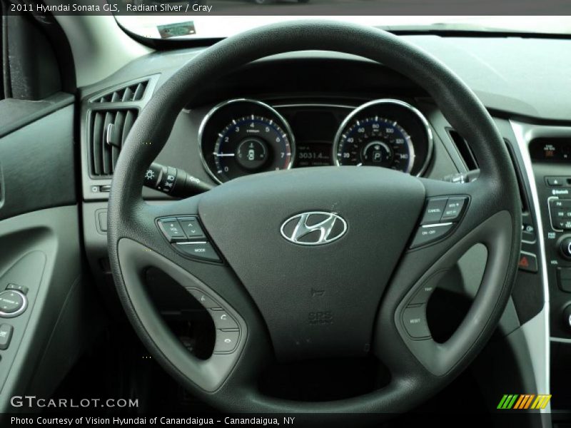 Radiant Silver / Gray 2011 Hyundai Sonata GLS