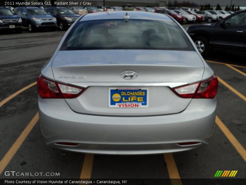 Radiant Silver / Gray 2011 Hyundai Sonata GLS