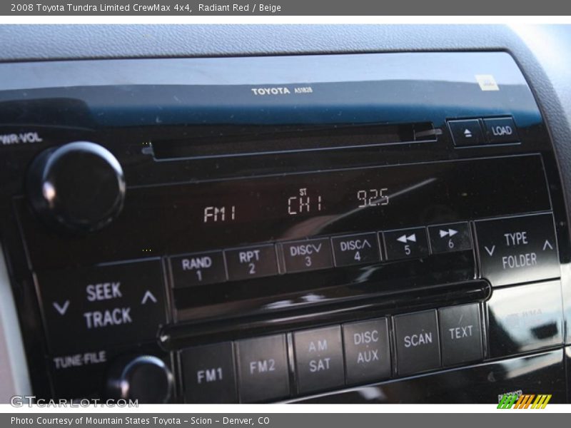 Controls of 2008 Tundra Limited CrewMax 4x4