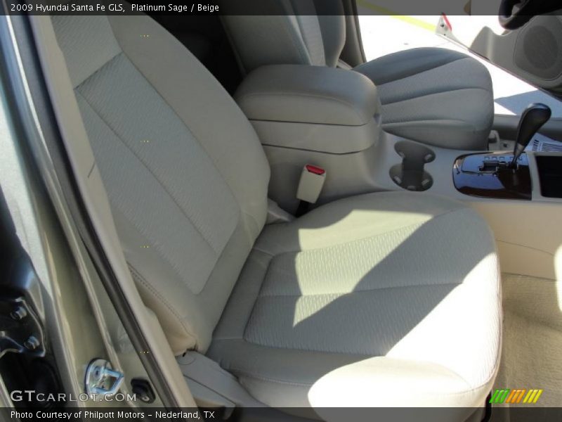 Platinum Sage / Beige 2009 Hyundai Santa Fe GLS
