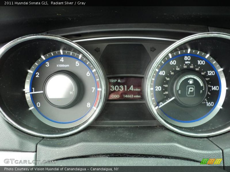 Radiant Silver / Gray 2011 Hyundai Sonata GLS