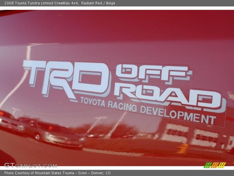 Radiant Red / Beige 2008 Toyota Tundra Limited CrewMax 4x4