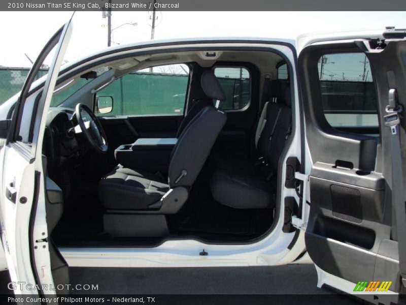 Blizzard White / Charcoal 2010 Nissan Titan SE King Cab