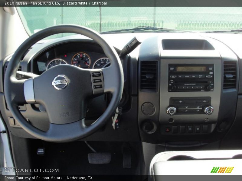 Blizzard White / Charcoal 2010 Nissan Titan SE King Cab