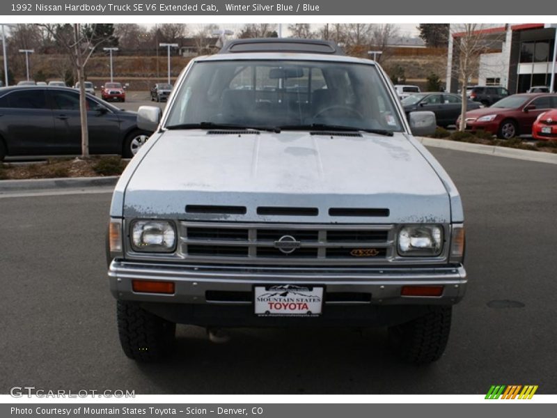 Winter Silver Blue / Blue 1992 Nissan Hardbody Truck SE V6 Extended Cab
