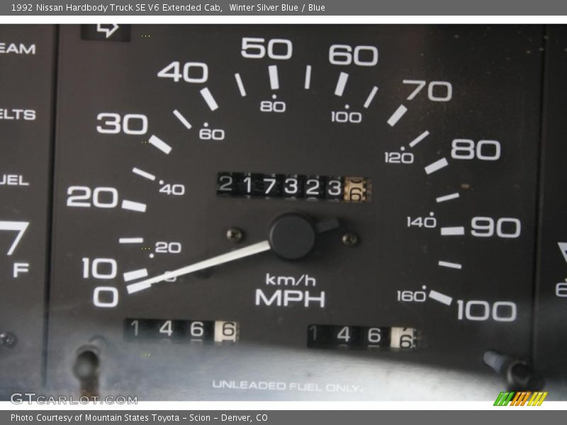 Winter Silver Blue / Blue 1992 Nissan Hardbody Truck SE V6 Extended Cab