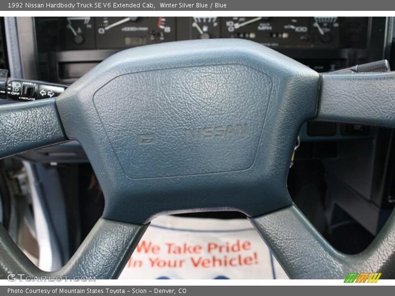 Winter Silver Blue / Blue 1992 Nissan Hardbody Truck SE V6 Extended Cab