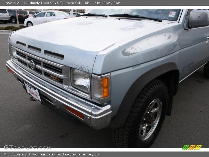Winter Silver Blue / Blue 1992 Nissan Hardbody Truck SE V6 Extended Cab