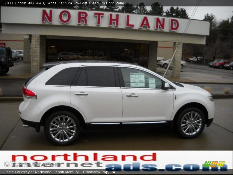 White Platinum Tri-Coat / Medium Light Stone 2011 Lincoln MKX AWD