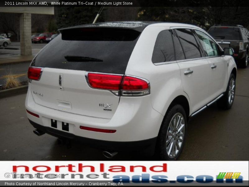 White Platinum Tri-Coat / Medium Light Stone 2011 Lincoln MKX AWD