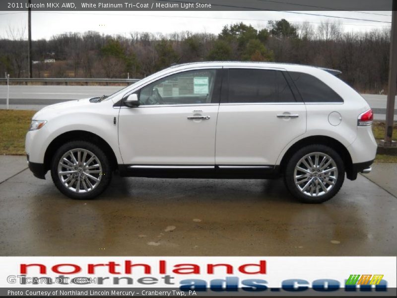 White Platinum Tri-Coat / Medium Light Stone 2011 Lincoln MKX AWD