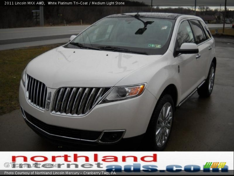 White Platinum Tri-Coat / Medium Light Stone 2011 Lincoln MKX AWD