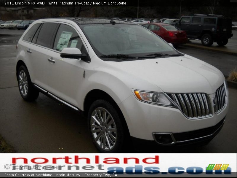 White Platinum Tri-Coat / Medium Light Stone 2011 Lincoln MKX AWD