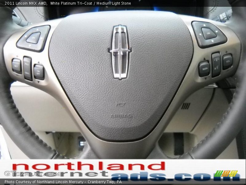 White Platinum Tri-Coat / Medium Light Stone 2011 Lincoln MKX AWD