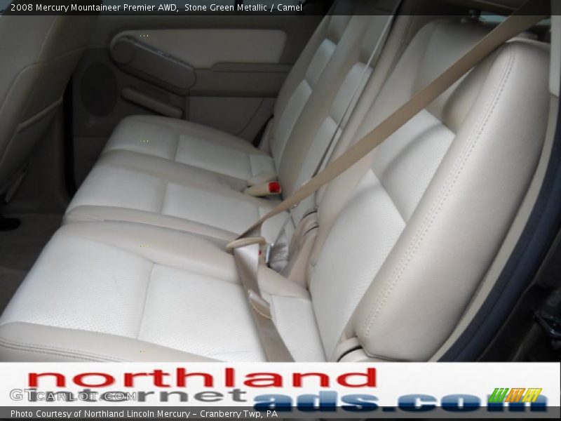 Stone Green Metallic / Camel 2008 Mercury Mountaineer Premier AWD
