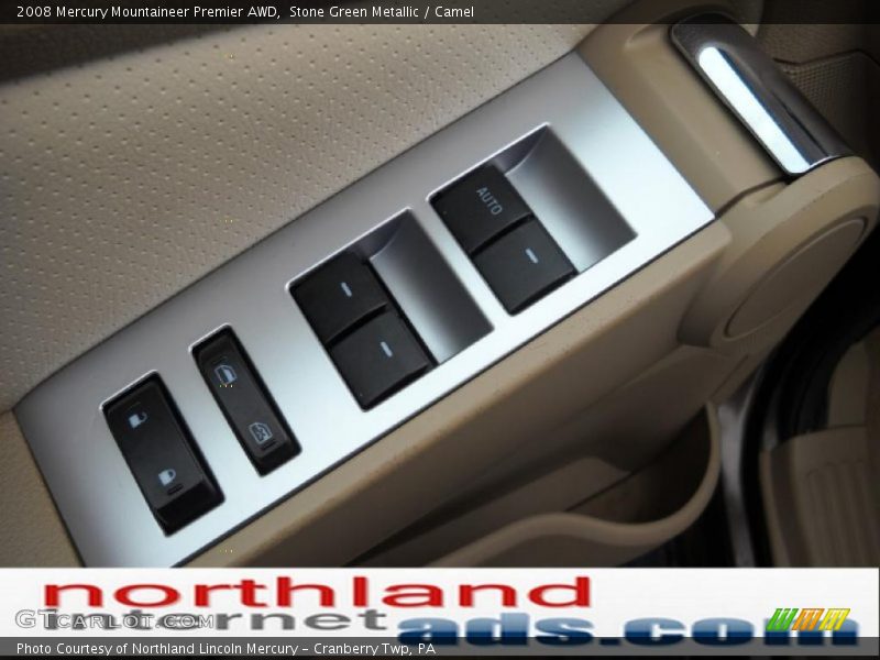 Stone Green Metallic / Camel 2008 Mercury Mountaineer Premier AWD