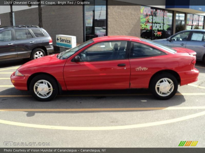 Bright Red / Graphite 1999 Chevrolet Cavalier RS Coupe