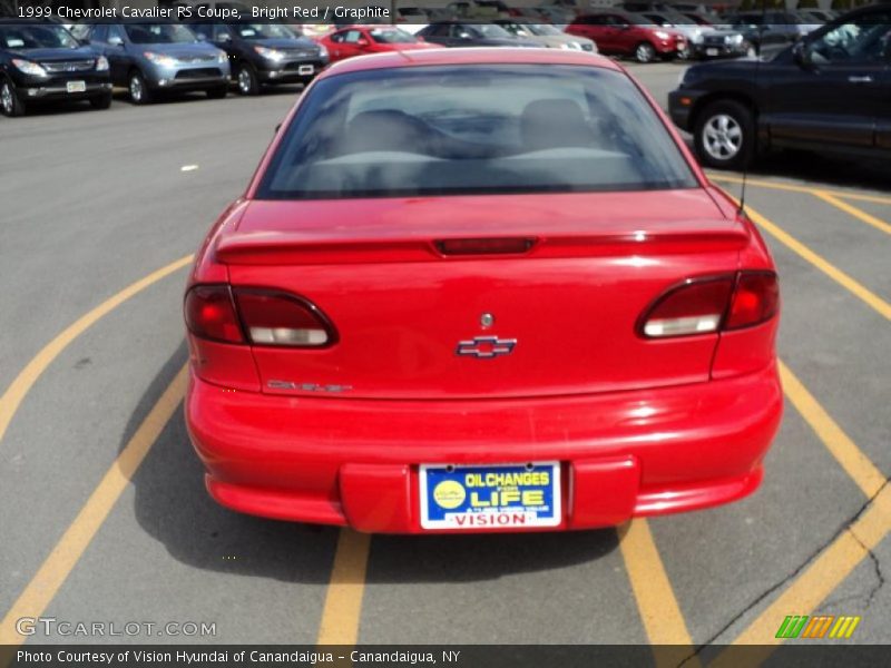 Bright Red / Graphite 1999 Chevrolet Cavalier RS Coupe