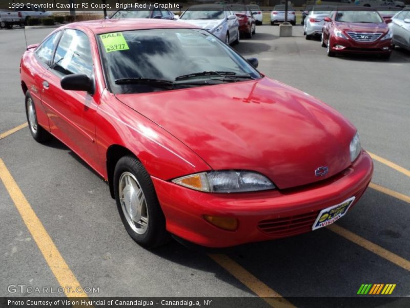 Bright Red / Graphite 1999 Chevrolet Cavalier RS Coupe